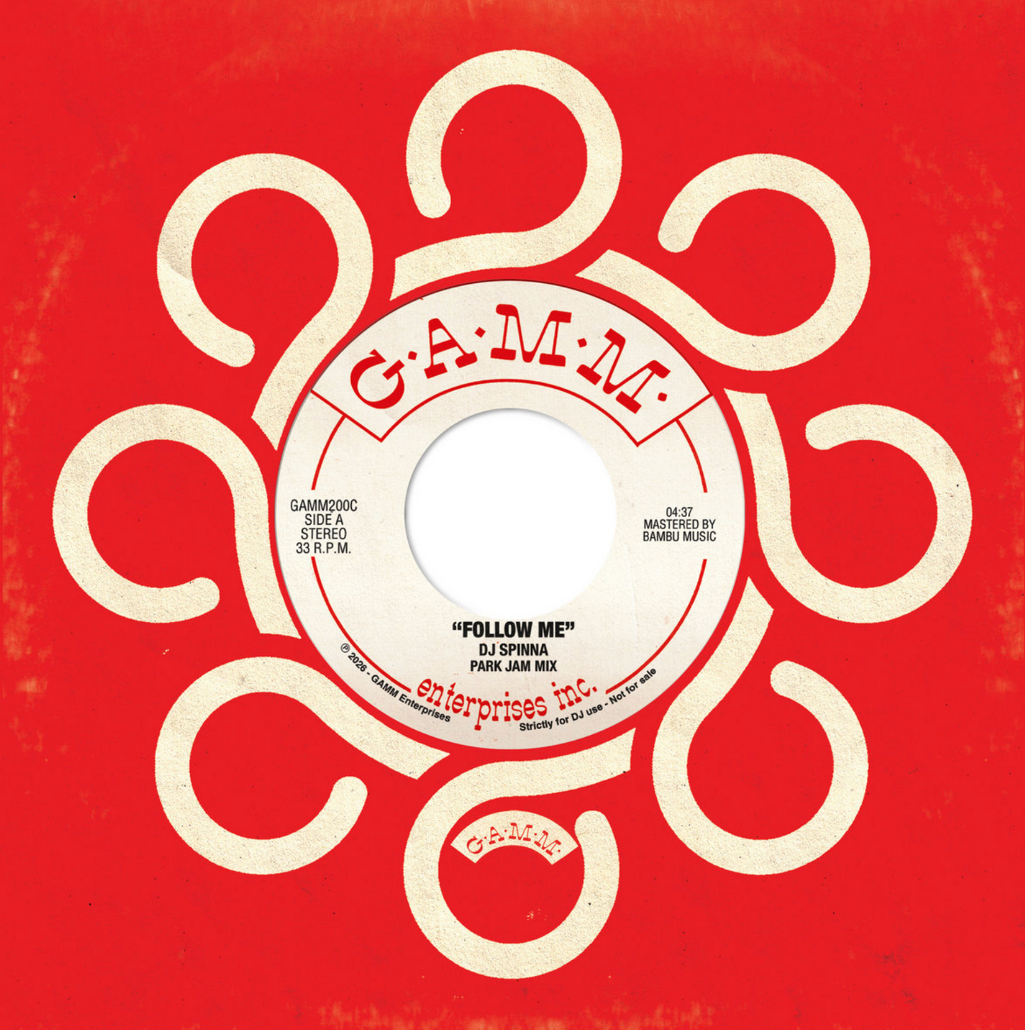 DJ Spinna - Follow Me (G.A.M.M) 7 inch