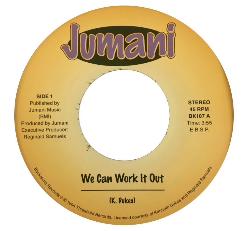 Jumani - We can work it out / Give me your love (unreleased) 7 inch