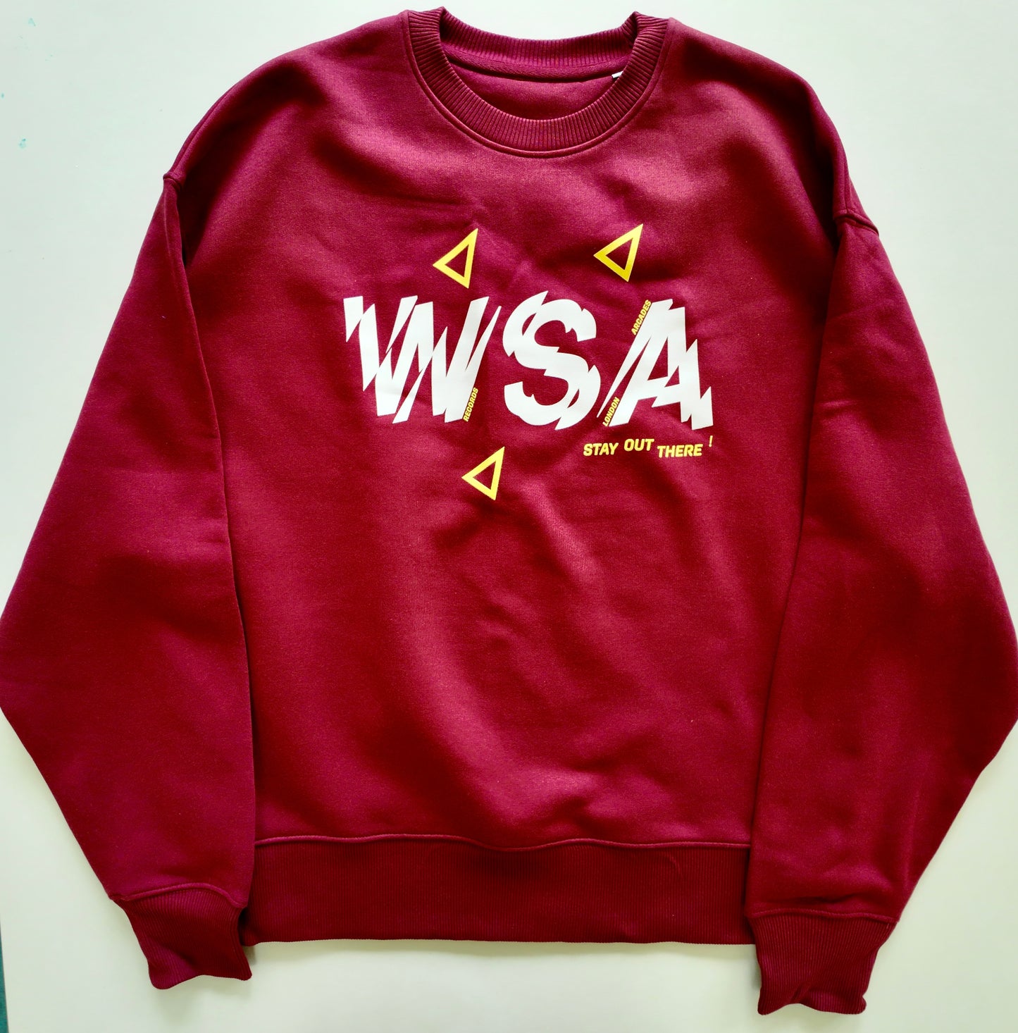 Yellow Spaceships sweatshirt (Burgundy)