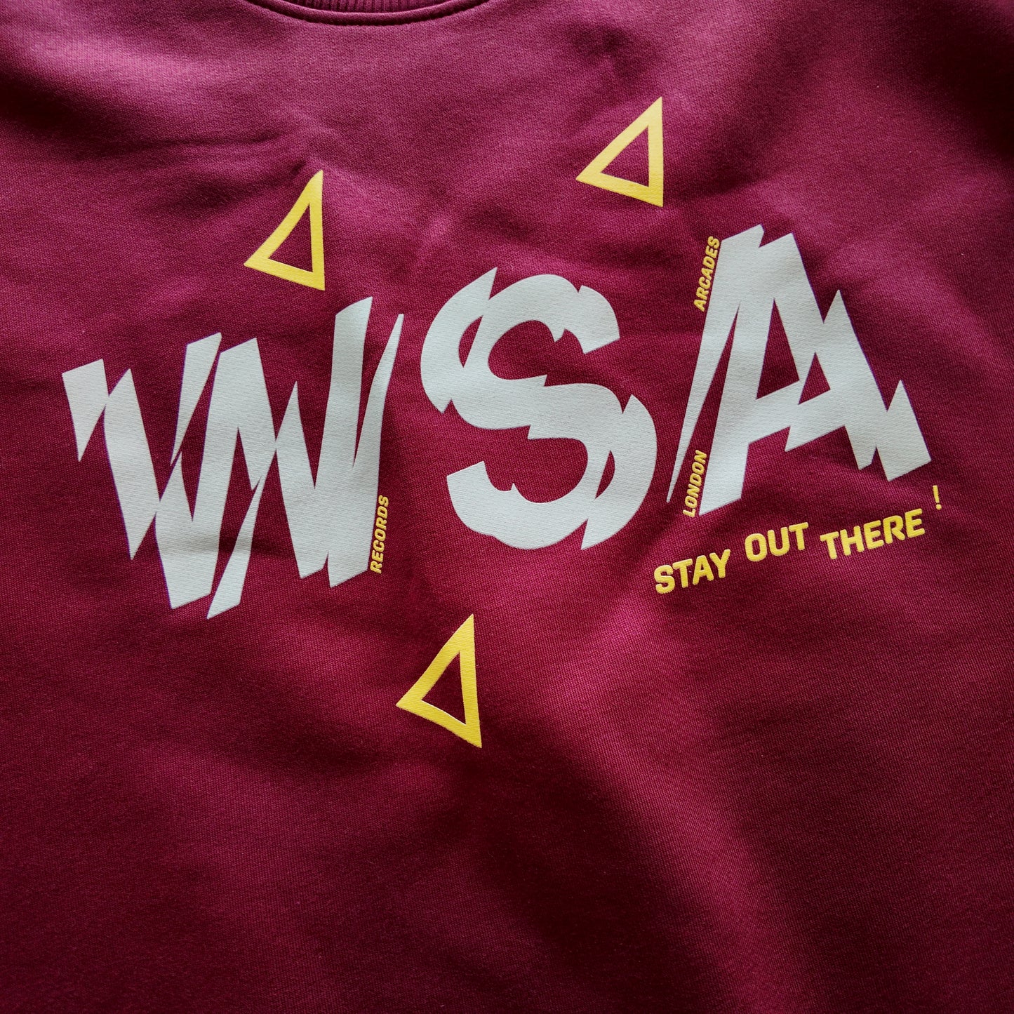 Yellow Spaceships sweatshirt (Burgundy)