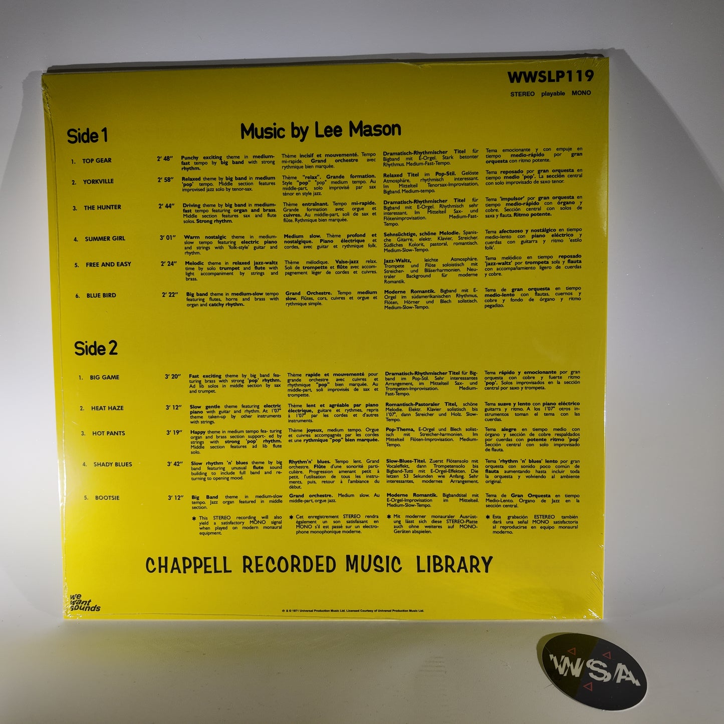 Lee Mason - Music By Lee Mason LP