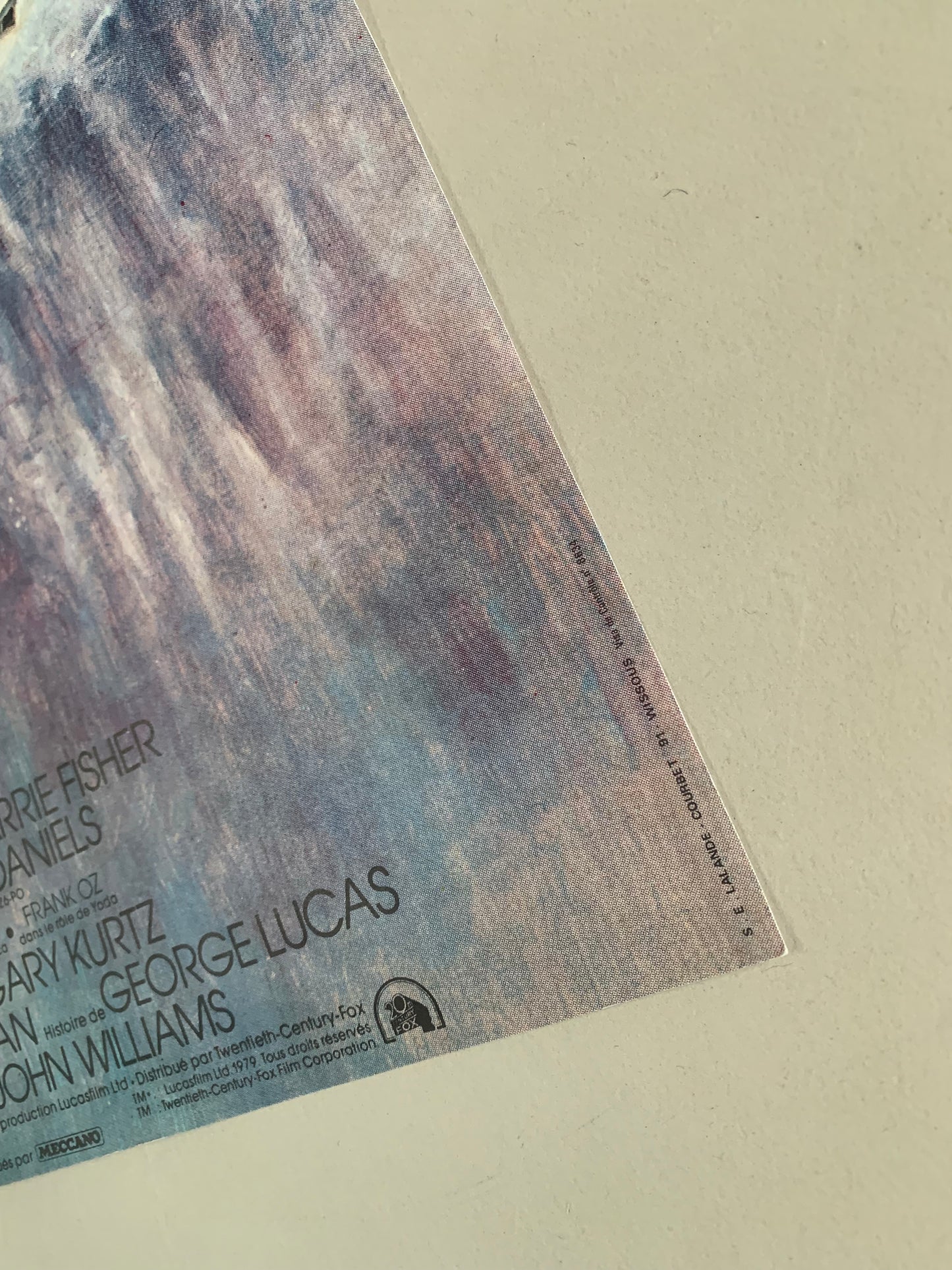 Star Wars: The Empire Strikes Back 1981 Poster, France, 20.5 x 15 inches folded
