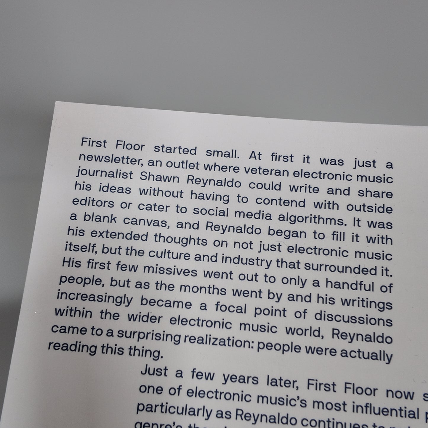 Shawn Reynaldo - First Floor Reflections on Electronic Music Vol 1