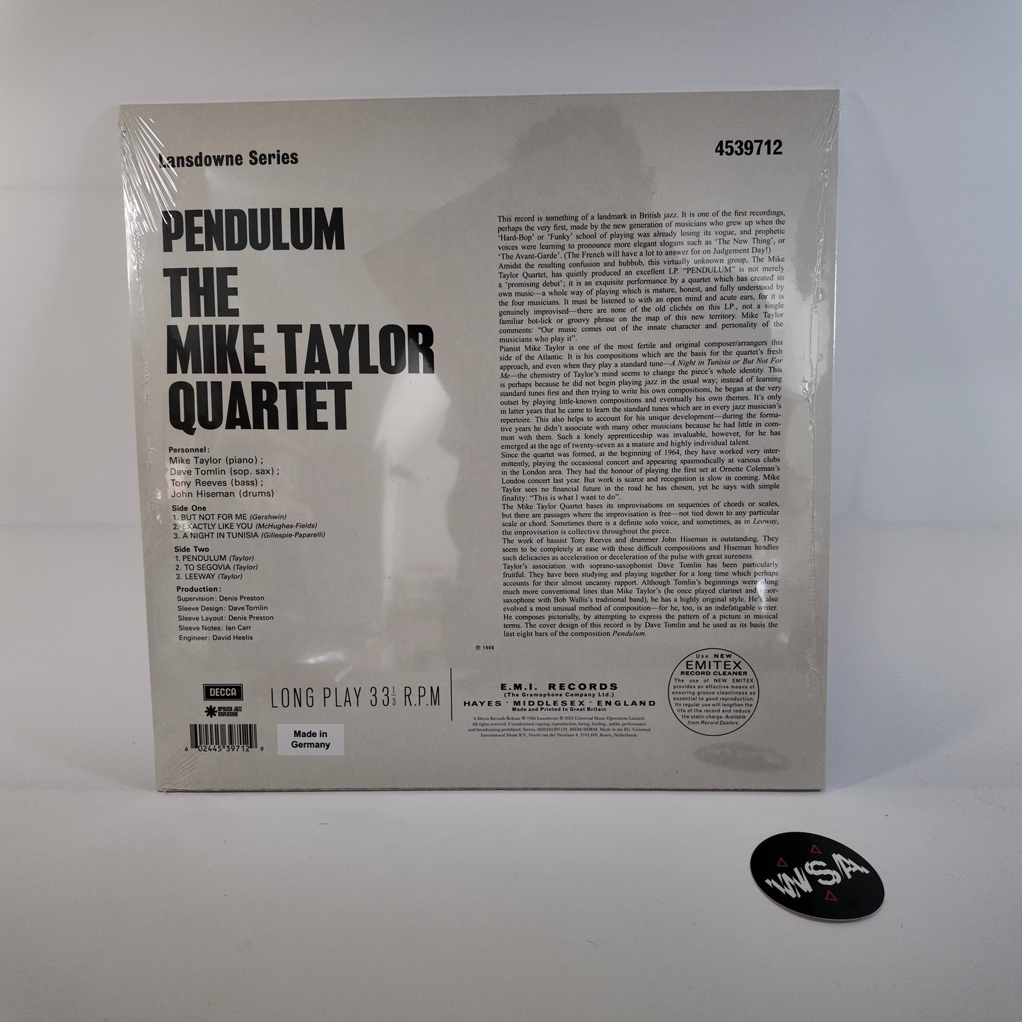 Mike Taylor Quartet - Pendulum LP