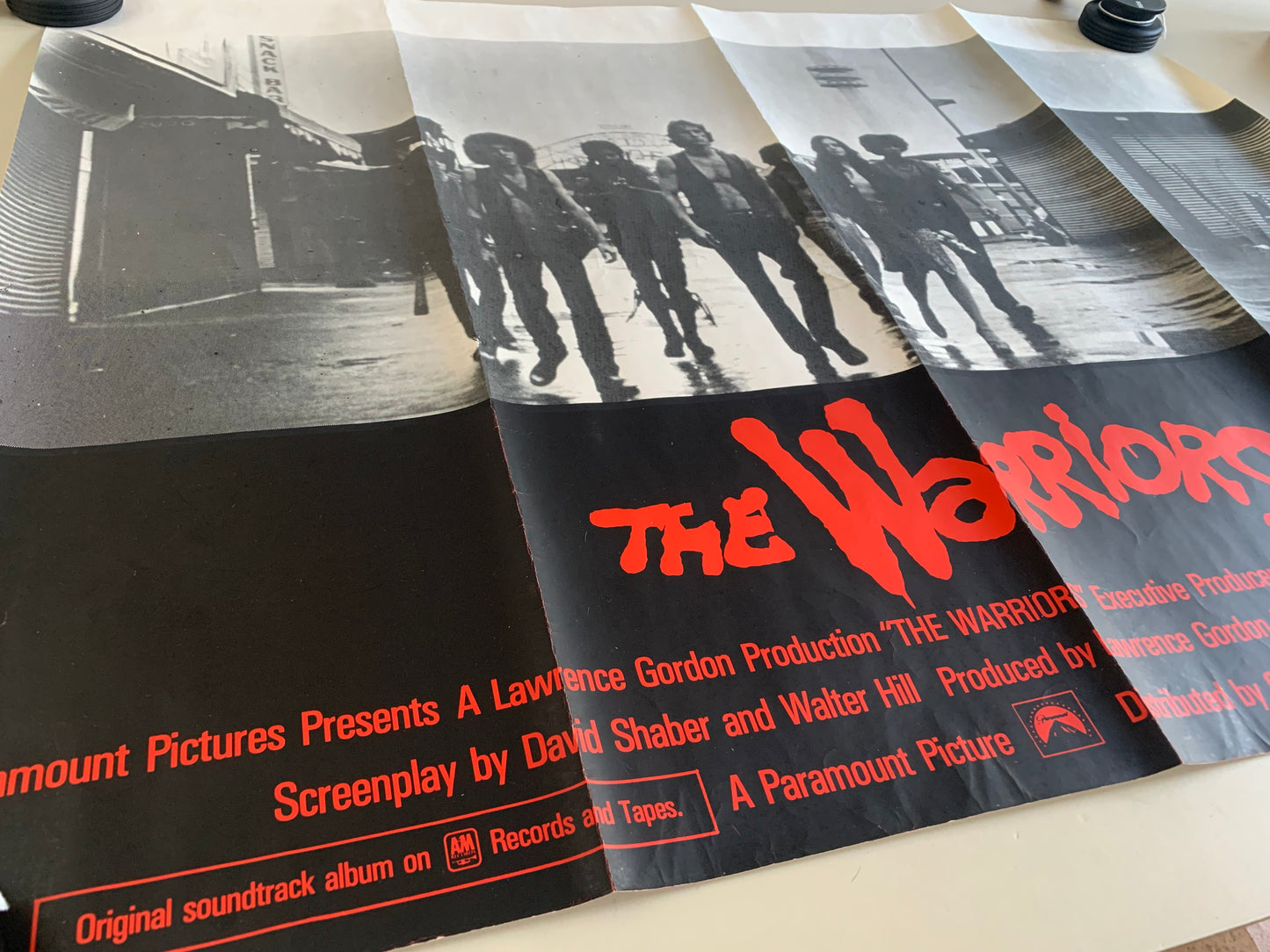 THE WARRIORS Poster UK British QUAD, 1979, rare 30x40 inches