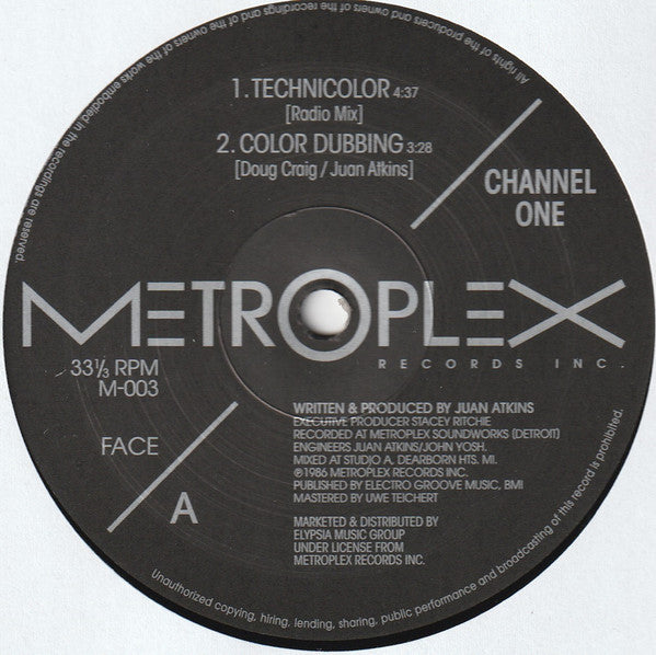 Channel One : Technicolor (12", RE, RM, Bla)
