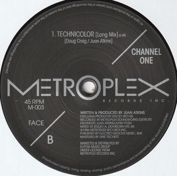 Channel One : Technicolor (12", RE, RM, Bla)