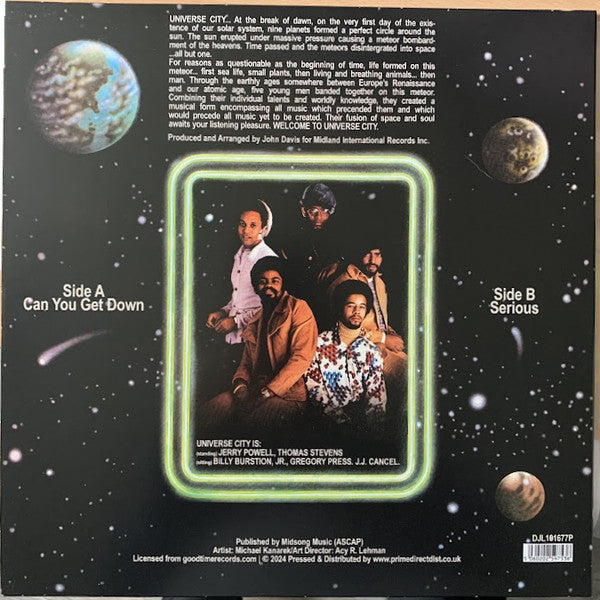 Universe City : Can You Get Down / Serious (12", Maxi, RSD, RE)