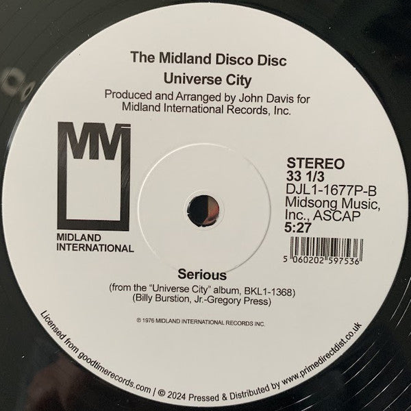 Universe City : Can You Get Down / Serious (12", Maxi, RSD, RE)