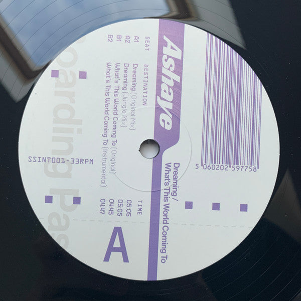 Ashaye : Dreaming / What's This World Coming To (12", RSD, Ltd)