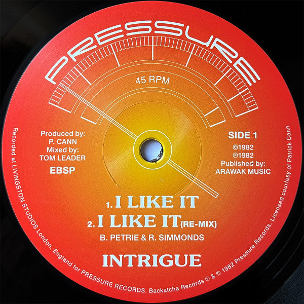 Intrigue (3) : I Like It (12", Single, RE)
