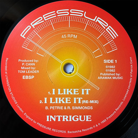 Intrigue (3) : I Like It (12", Single, RE)