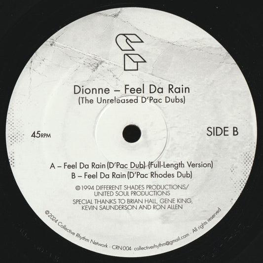 Dionne : Feel Da Rain (The Unreleased D'Pac Dubs) (12")