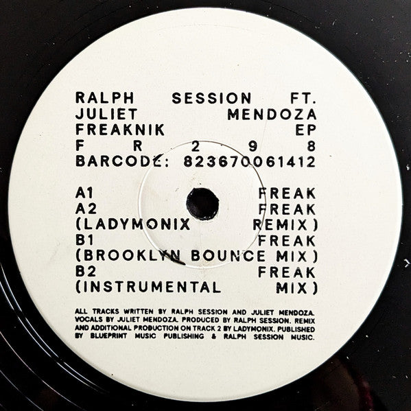 Ralph Session Ft. Juliet Mendoza : Freaknik EP  (12", EP, Ltd, Han)