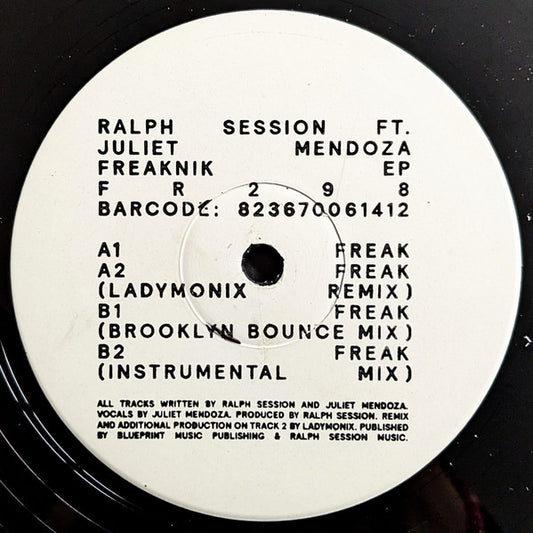 Ralph Session Ft. Juliet Mendoza : Freaknik EP  (12", EP, Ltd, Han)
