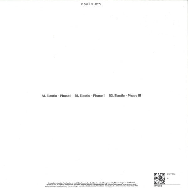 Opal Sunn : Elastic (12")