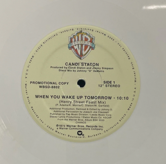 Candi Staton / Joe Claussell / Henry St - When You Wake Up Tomorrow 12 inch