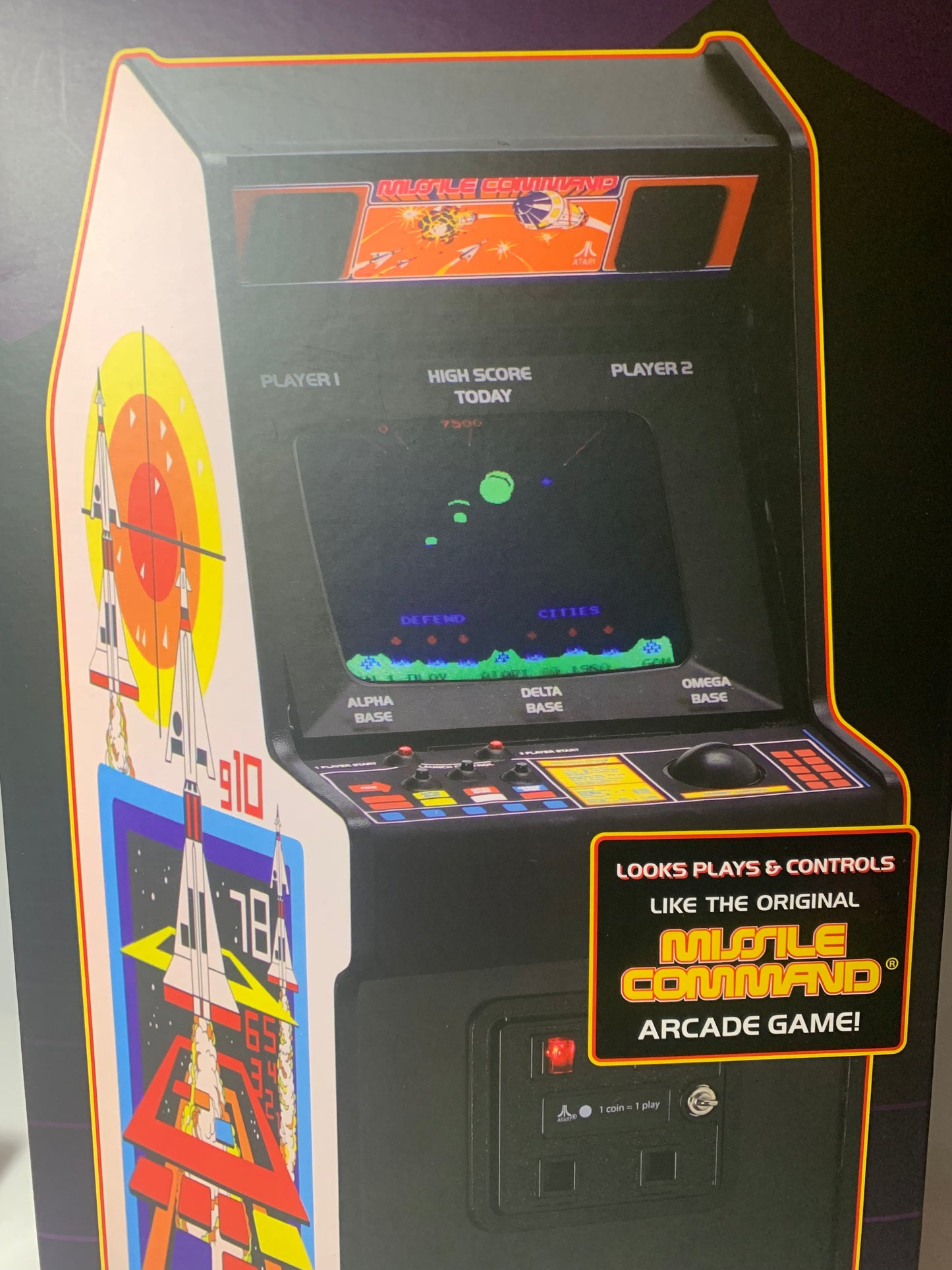 Replicade Missile Command 11.3" Playable Mini Arcade